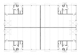 Plan de l'hôtel indistriel à Villers-Cotterêts - Goudenege Architectes
